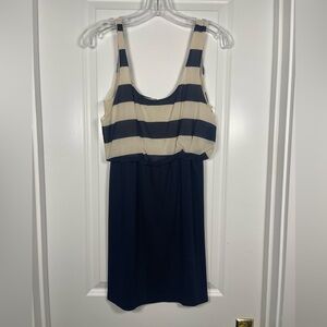 Alice + Olivia Black and Cream Striped Mini Dress - Size 4 (XS)